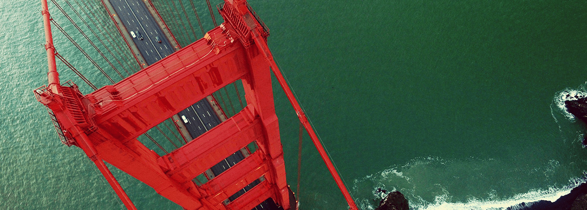 Aerial view of the Golden Gate Bridge
